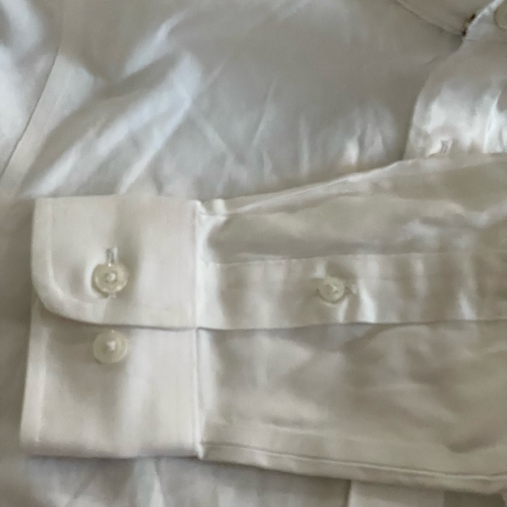 Youth Class Club Gold Label button down shirt white cotton Lycra size 10 pocket - Picture 7 of 10